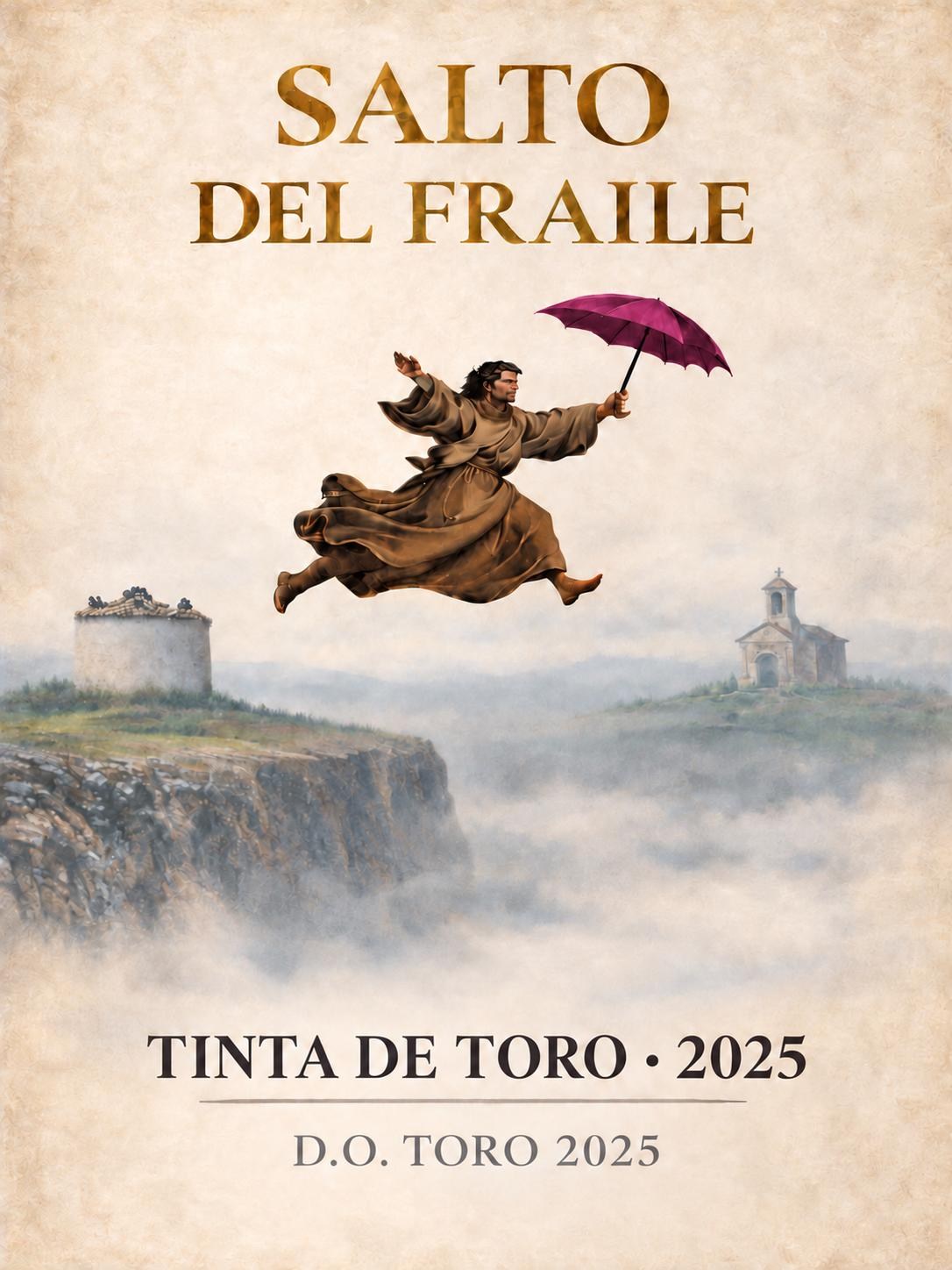 Etiqueta frontal Salto del Fraile Tinta de Toro 2025